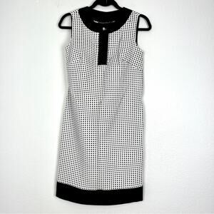 Vintage Donna Morgan | Black and White Polka Dot Dress Preppy Twee Rockabilly 2